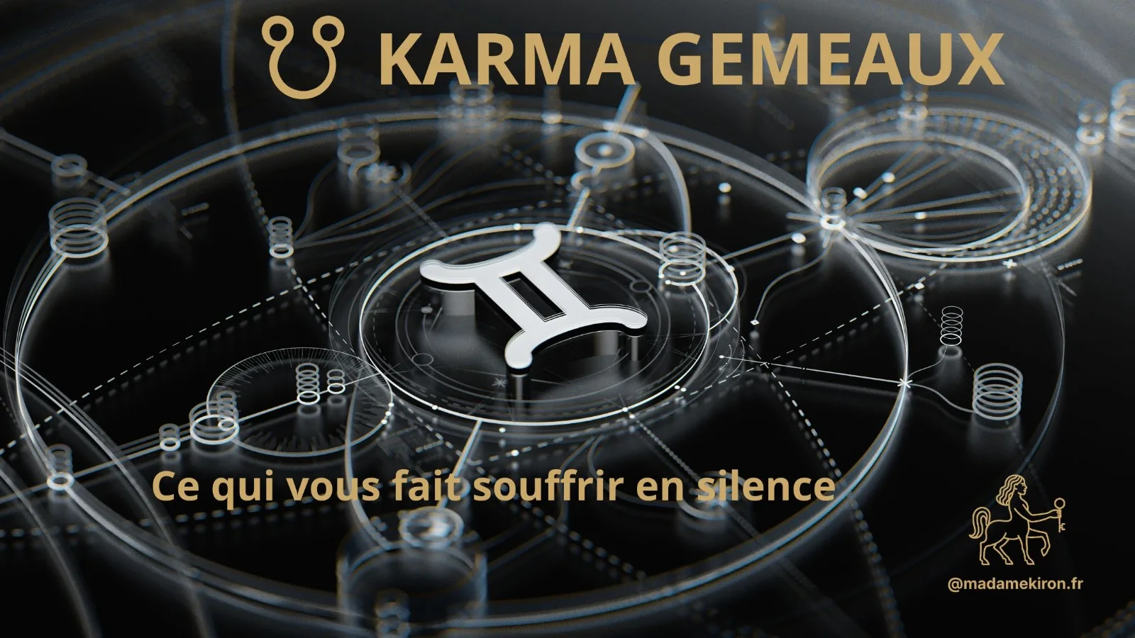 Symbole du Gémeaux comme deux silhouettes en mouvement perpétuel, refusant de se poser, évoquant la fuite par la légèreté